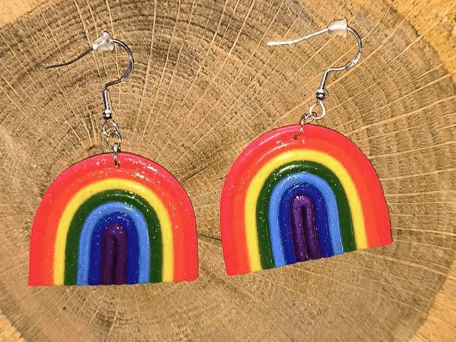 BOUCLES D'OREILLES - ARC EN CIEL