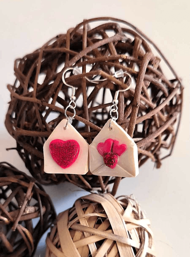 BOUCLES D'OREILLES - LETTRES D'AMOUR