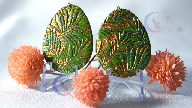 BOUCLES D&#039;OREILLES - ECLAT DE FOUGERE