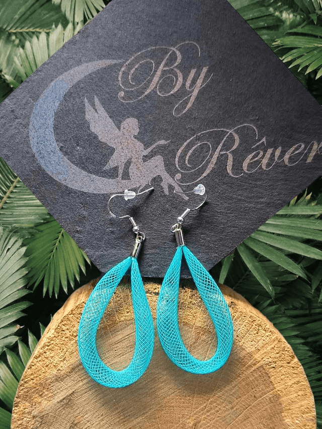 BOUCLES D&#039;OREILLES - GOUTTES CELESTE