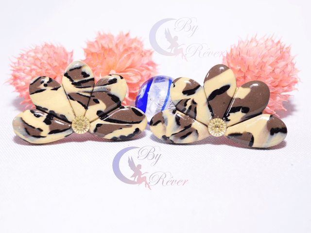 BOUCLES D&#039;OREILLES - PENTALATICA CAMOUFLAGE